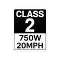 Class 2 750W 20MPH Sticker