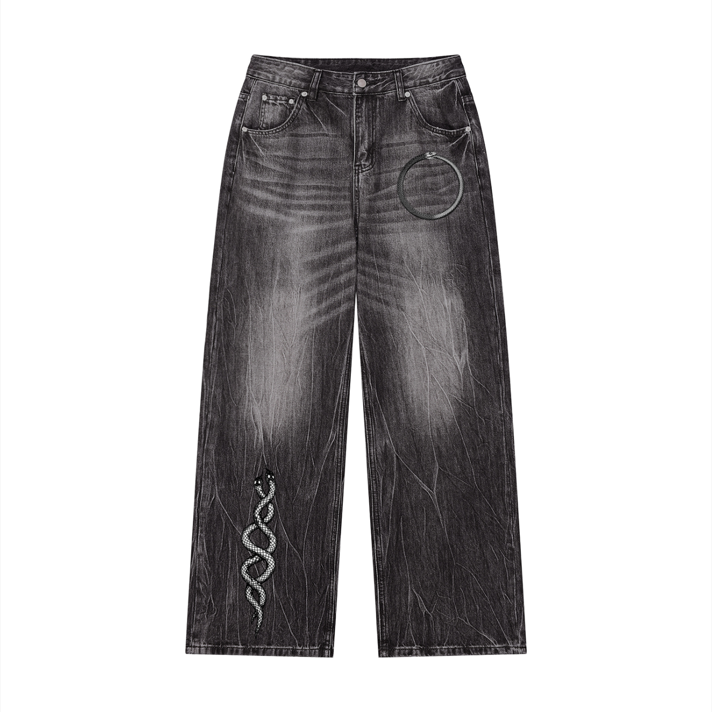 Ouro V Vintage Wash Baggy Jeans