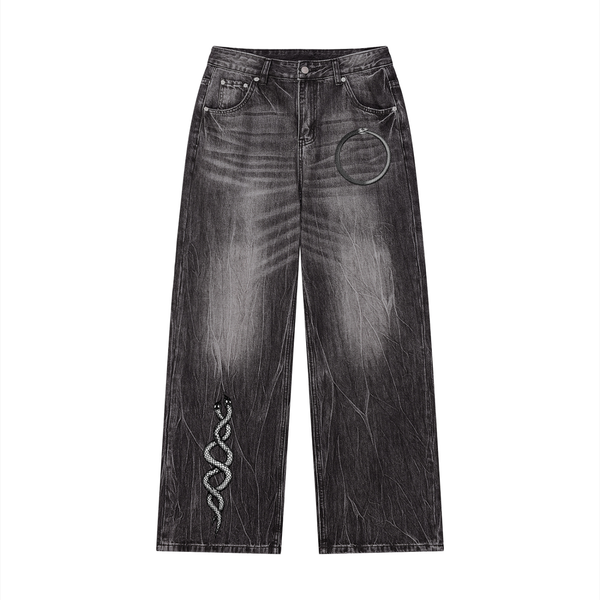 Ouro V Vintage Wash Baggy Jeans