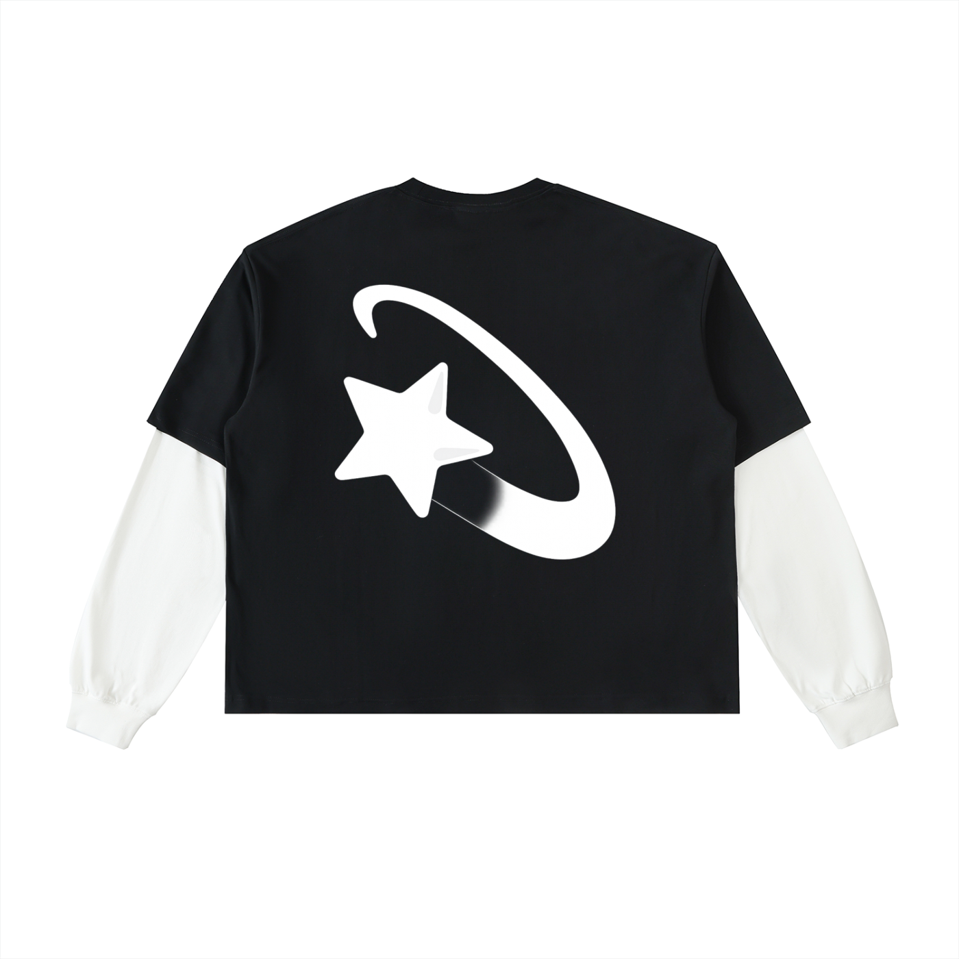Vengenace Orbit Layered Contrast Sleeve Cotton T-Shirt