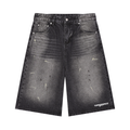 Vengenace Vintage Wash Wide Leg Denim Shorts